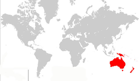 Map of the area covered in this photo gallery (Australian region).